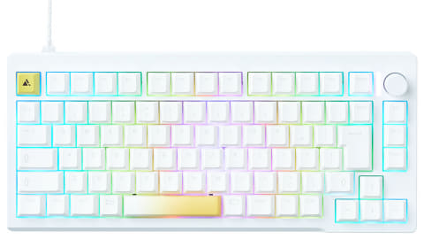 プリンストン ゲーミングキーボード MKGA75 ホワイト ULTRA PLUS（プリンストン） PLUS ガスケットマウント搭載