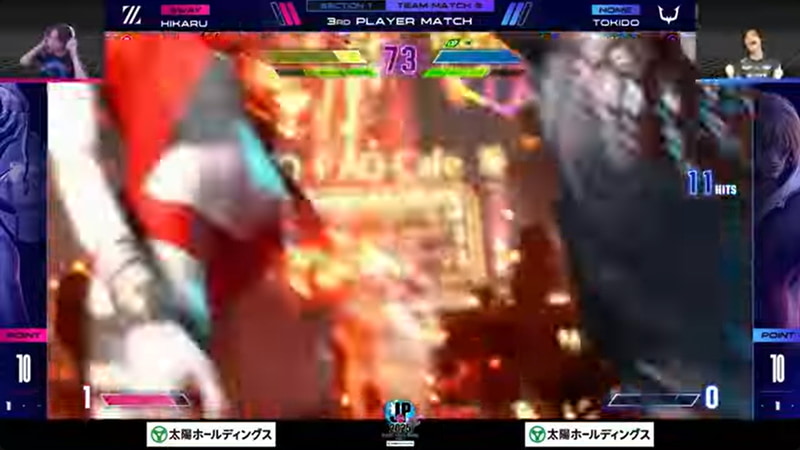 ひかるのA.K.I.との大将戦は際どい場面もあったが、結果は3-2でチームを勝利に導いた。ワイプでガッツポーズを決めるときど