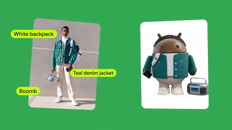 公式紹介動画より、生成されたAndroidロボットと生成元写真のイメージ