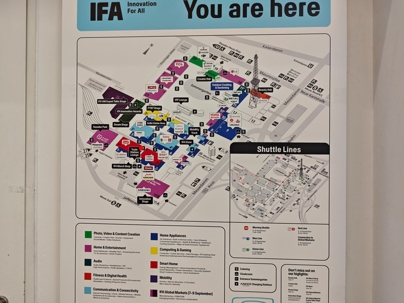 IFAのホールマップ。30近いホールがあって、回るのも一苦労