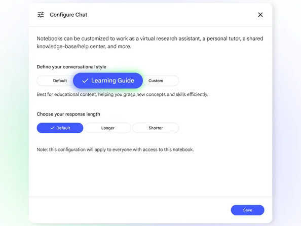 チャットの会話スタイルでラーニングガイドが選べるように