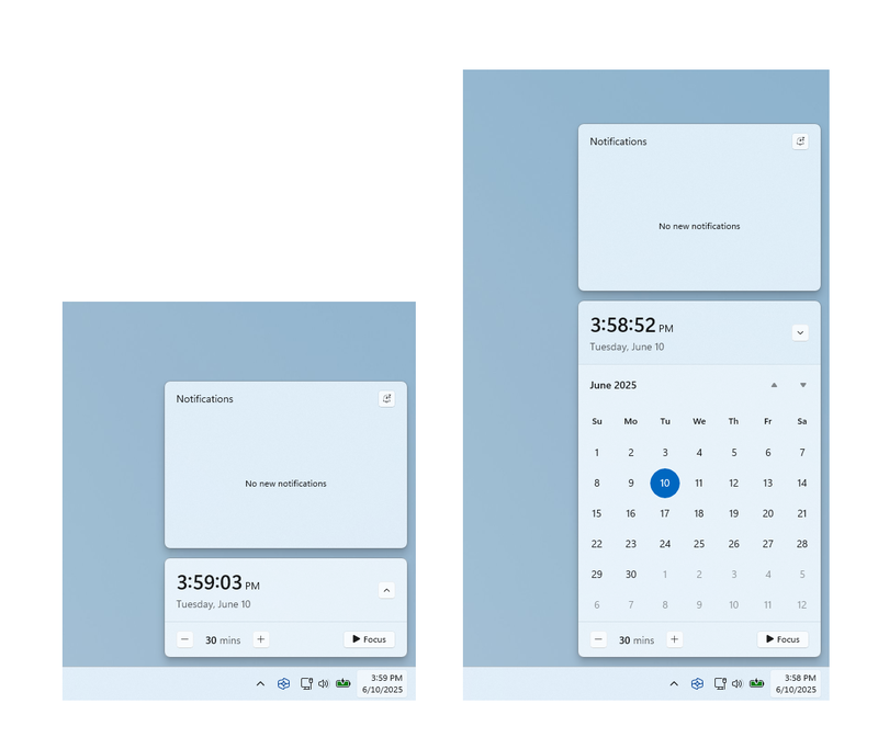 通知センターで大きな秒付き時計を表示する機能