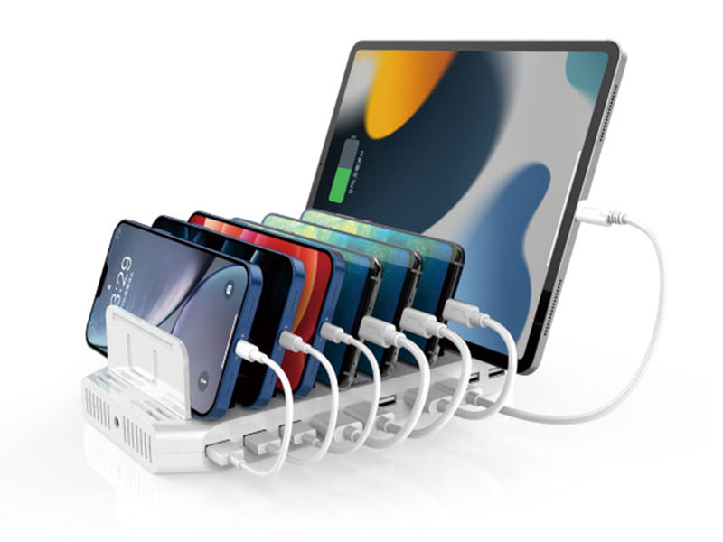USB充電ステーション10ポート 96W 利用イメージ