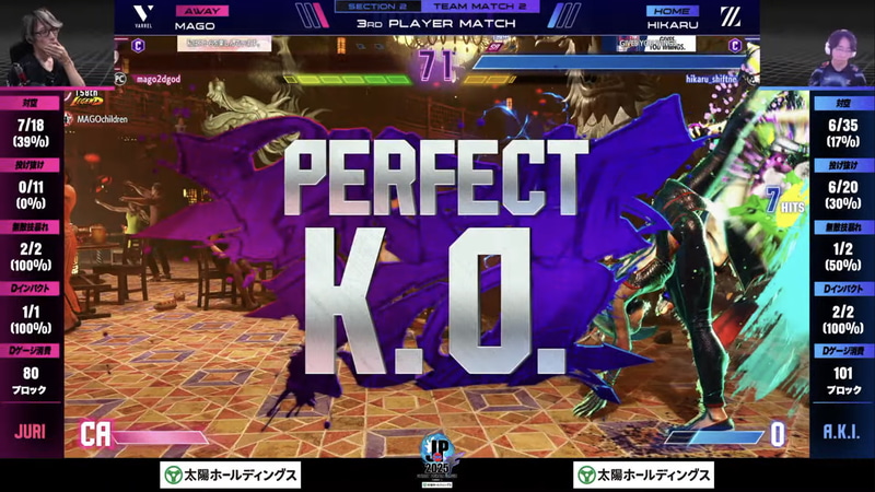 試合はREJECTが30-10で広島TEAM iXAに勝利