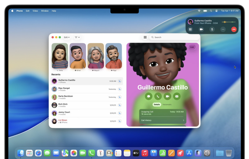 Mac用の電話アプリが追加