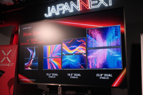 [未使用に近い] JAPANNEXT デュアルモバイルディスプレイ JAPANNEXTが15.6インチのIPSパネルを2つ搭載したフルHDデュアル