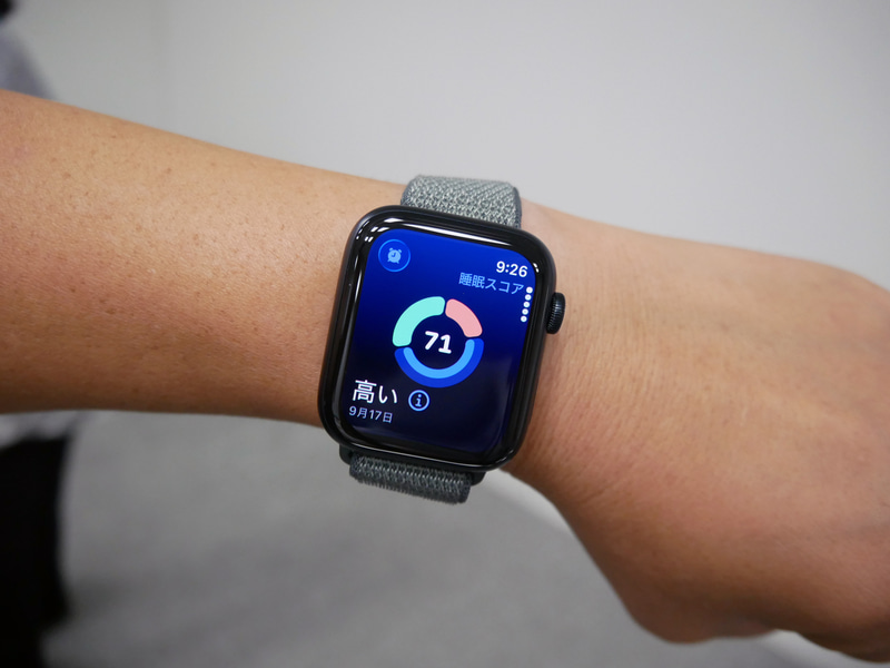 Series 11で睡眠スコアを表示しているところ