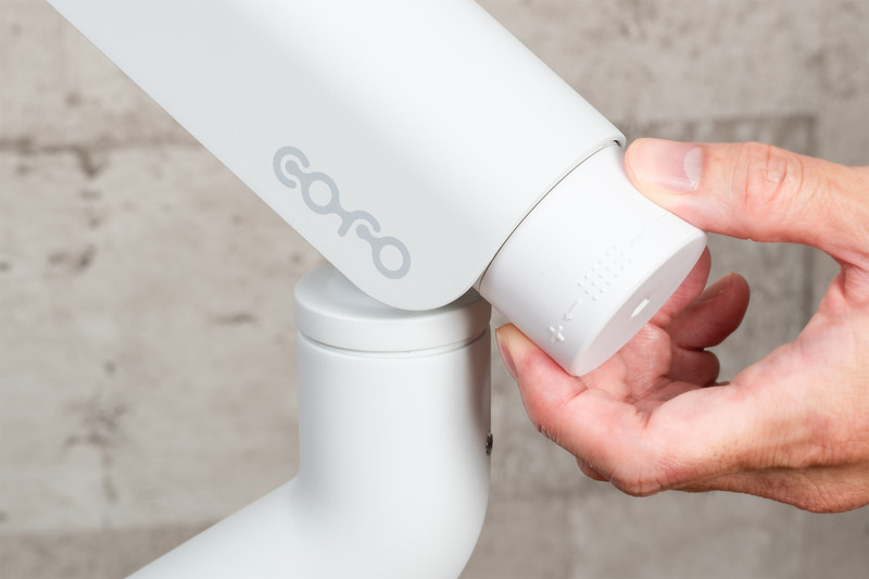 上下昇降の強さはこのダイヤルで