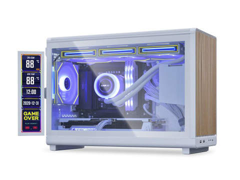 ディスプレイ・モニター本体 FAN PCケースファンのマウントにも装着できる8.8型横長モニター