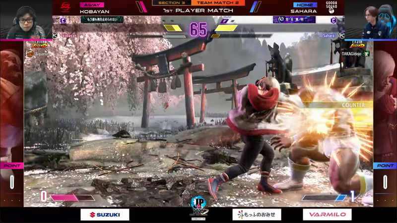 先鋒戦はUFAで優勝したさはらのエドが、こばやんのザンギエフを撃破！