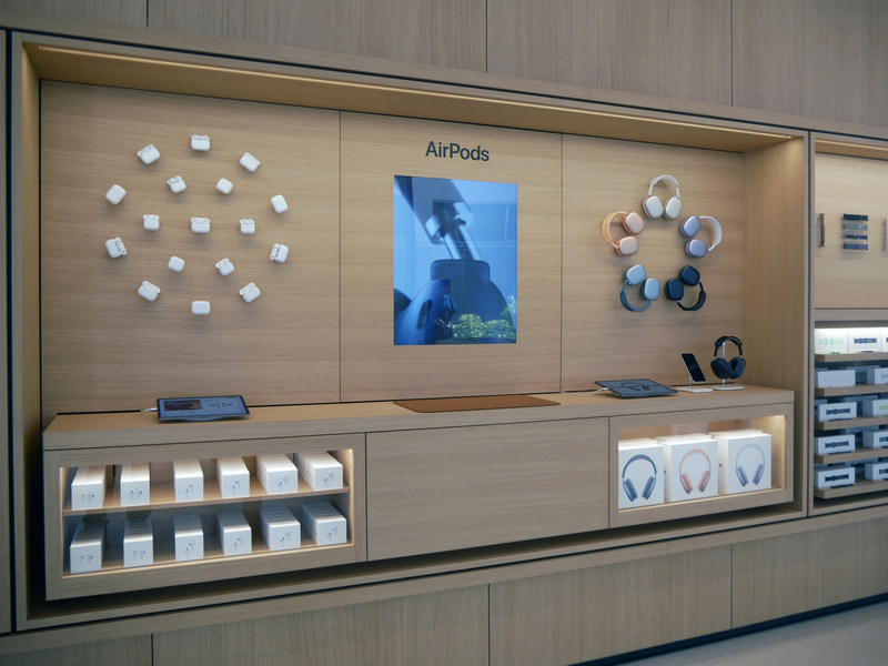 Air Podsの展示コーナー