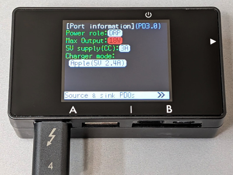cheeroの最大18W対応モバイルバッテリの例。USB PD 3.0対応で最大18W、5V/2.4AのApple規格にも対応していることが分かる