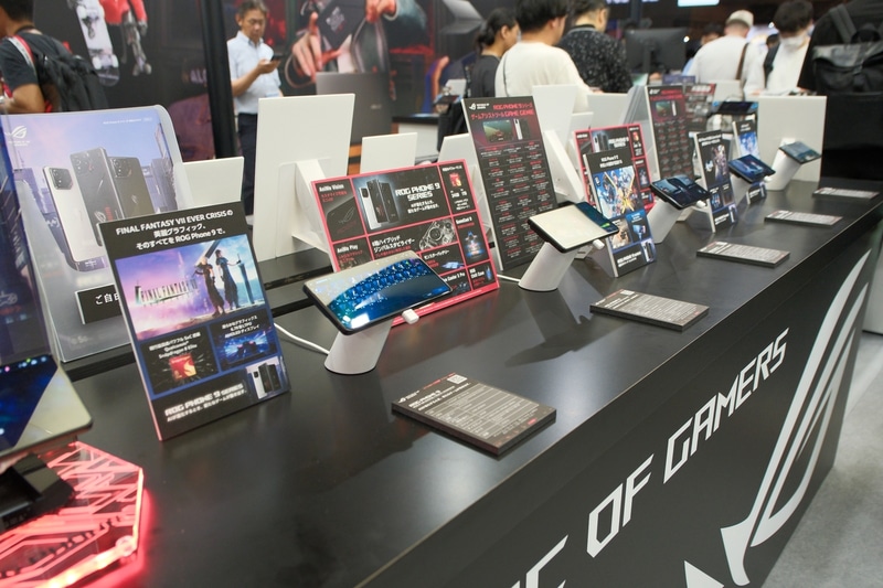 ROG Phone 9シリーズの試遊エリア