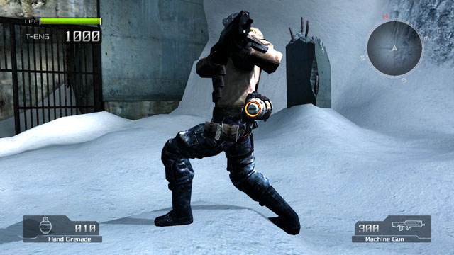 歩行アニメーションに対してIK補正あり。雪の斜面に追従するように足の位置や姿勢を制御(©CAPCOM CO., LTD. ALL RIGHTS RESERVED.)