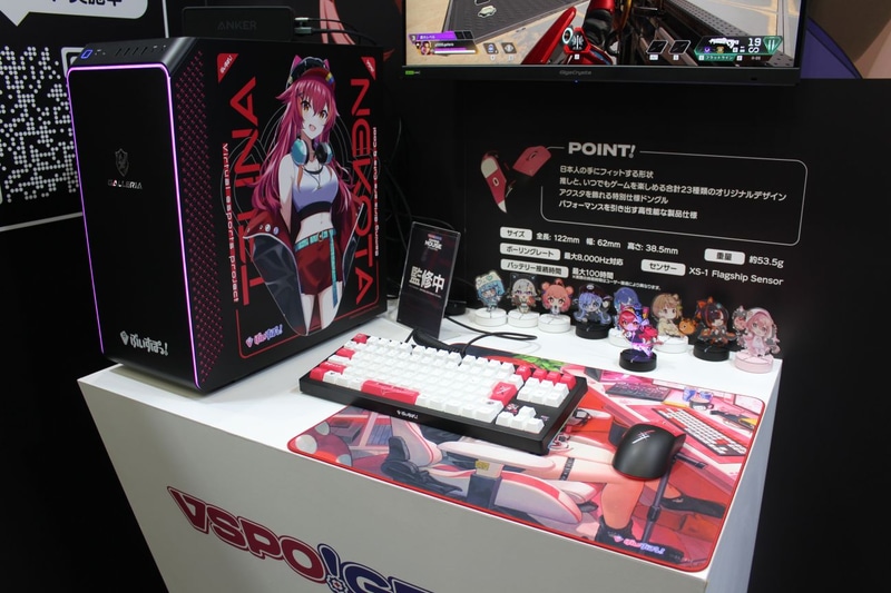 猫汰つなさんコラボ製品展示コーナー