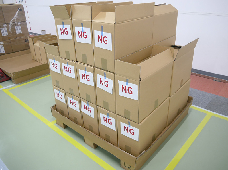 機能検査を行なった結果、再生ができないPCは「NG」と書かれている