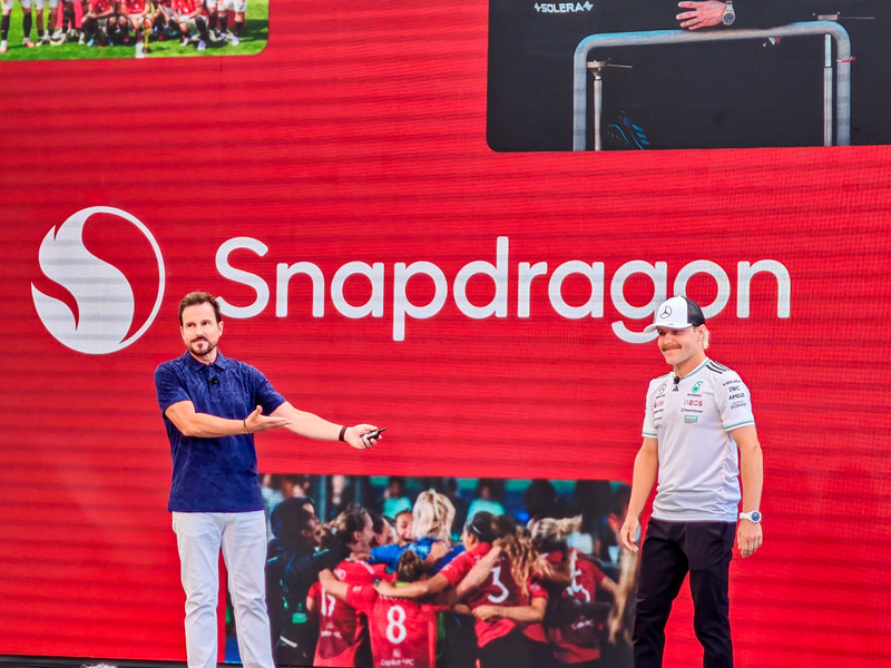 マクガイアー氏はQualcommのグローバルマーケティングを統括しており、イギリスの名門サッカーチーム「マンチェスター・ユナイテッド」やF1の「メルセデスF1」などへのスポンサー活動を主導している。今回のSnapdragon SummitにはメルセデスF1のリザーブドライバ バルテリ・ボッタス選手がゲストとして登場。こうしたスポーツへのスポンサー活動は、Z世代などの若い世代へのアピールするために行なわれている