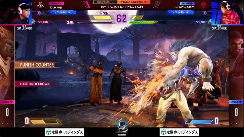 先鋒戦、高木のブランカがまちゃぼーのリュウを相手に大金星の勝利を決めた！