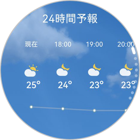 周辺の天気もサクッとチェックできる