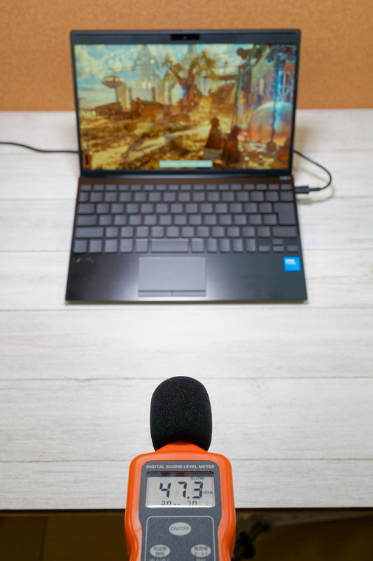 騒音計で高負荷時の動作音を計測。わずかにSX12が静かという結果になったが、気にするほどではないかも