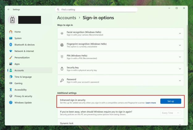 Windows Hello Enhanced Sign-in Securityの強化も