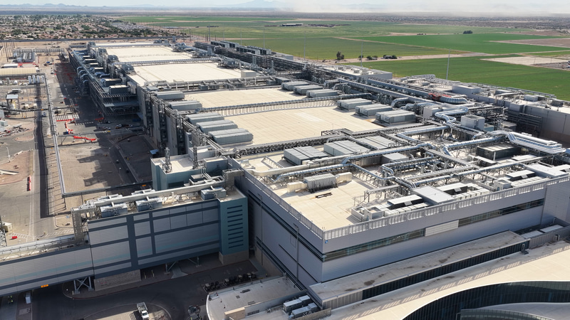 米国アリゾナ州チャンドラー市にあるIntelオコティージョ・キャンパス内に建設されたFab 52(出典: F52-Drone/B-roll、Intel)