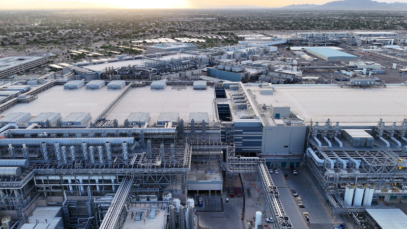 米国アリゾナ州チャンドラー市にあるIntelオコティージョ・キャンパス内に建設されたFab 52(出典: F52-Drone/B-roll、Intel)