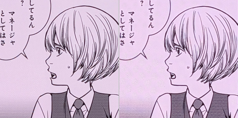 画質の比較。左が本製品、右がiPhone 16 Pro Max。こちらもテキストと同様に差は見られない