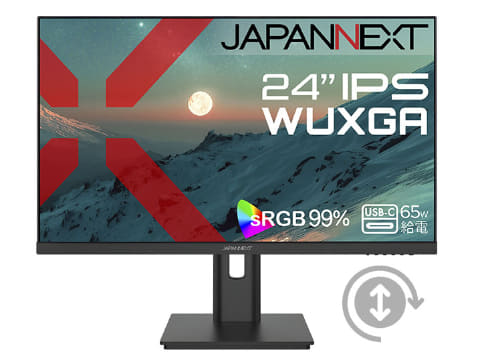 JAPANNEXT 24インチ 4Kディスプレイ IPS USB-C 65W給電 JAPANNEXT 24インチ IPSパネル搭載 WUXGA(1920x1200)解像度 液晶