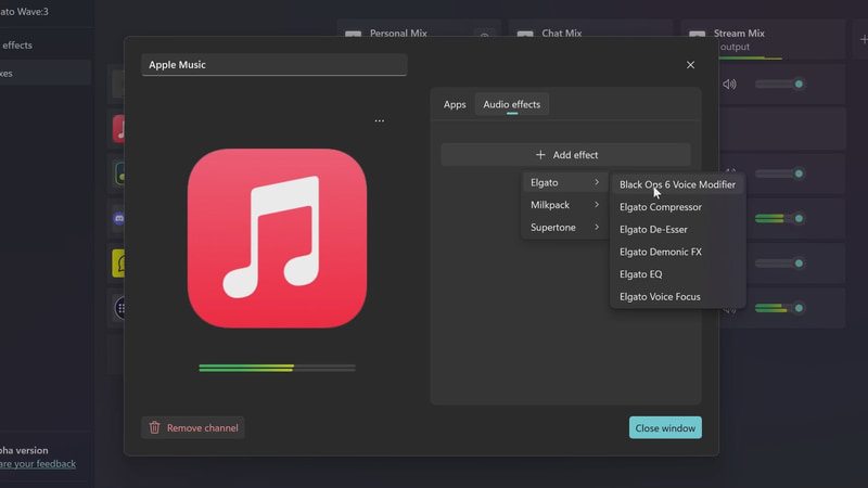 エフェクタも適用可能