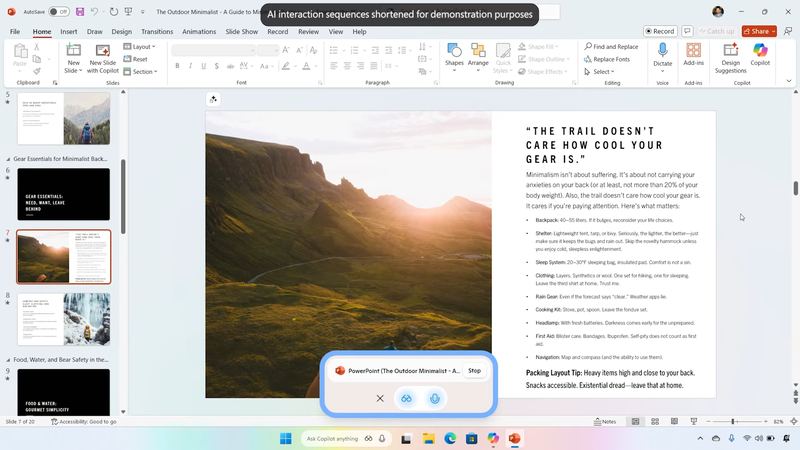 PowerPointを共有した例
