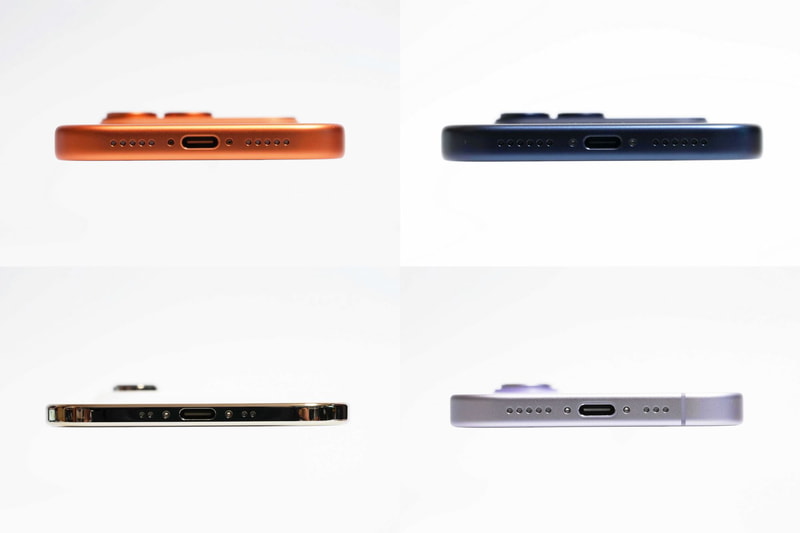 上面にはスピーカー、マイク、下面にはUSB-C、マイク、スピーカーを配置。Airのみ下面にマイクは内蔵されておらず、モノラルスピーカー仕様となっている