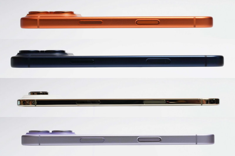 右側面にはサイドボタン、カメラコントロール、左側面にはボリュームボタン、アクションボタンを用意