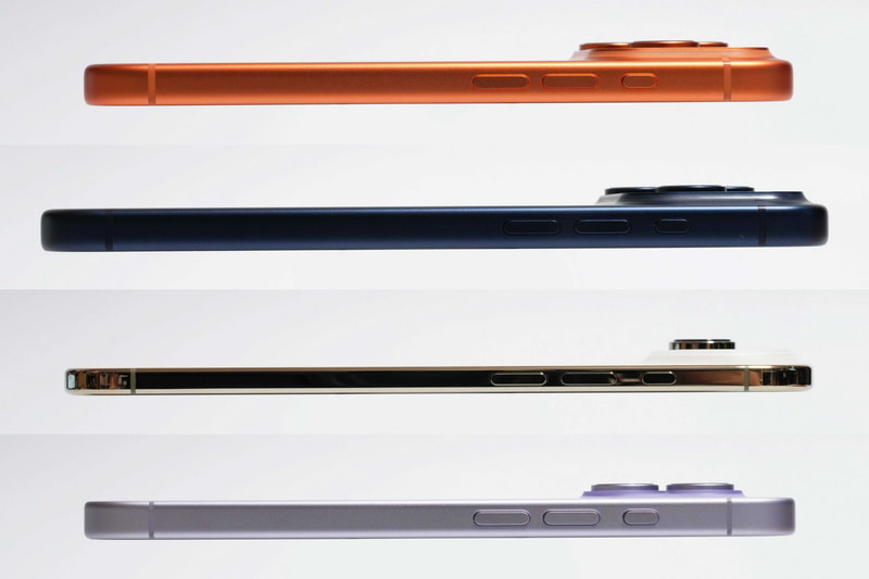 右側面にはサイドボタン、カメラコントロール、左側面にはボリュームボタン、アクションボタンを用意