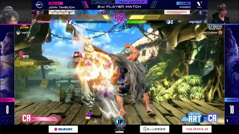 試合も絶好調でマゴのジュリに対して見事な画面端での逆択を見せて2-0で勝利！