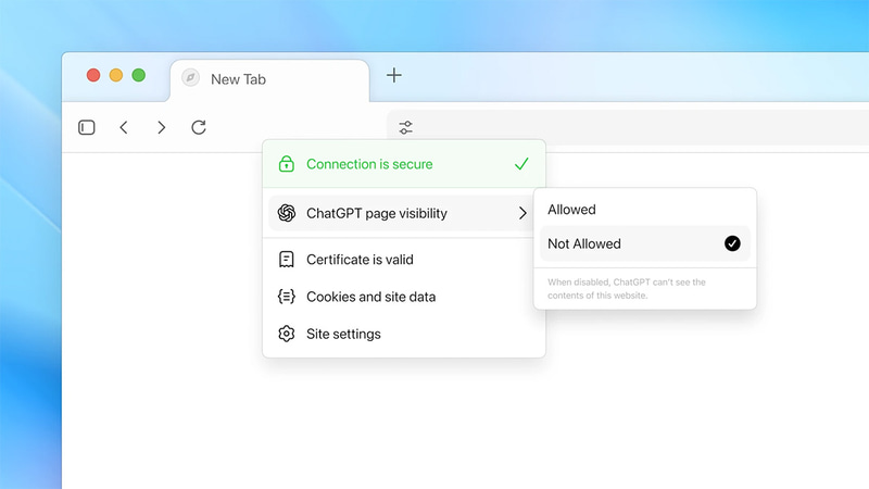 ChatGPTが閲覧するかはWebサイト単位で切り替えも可能