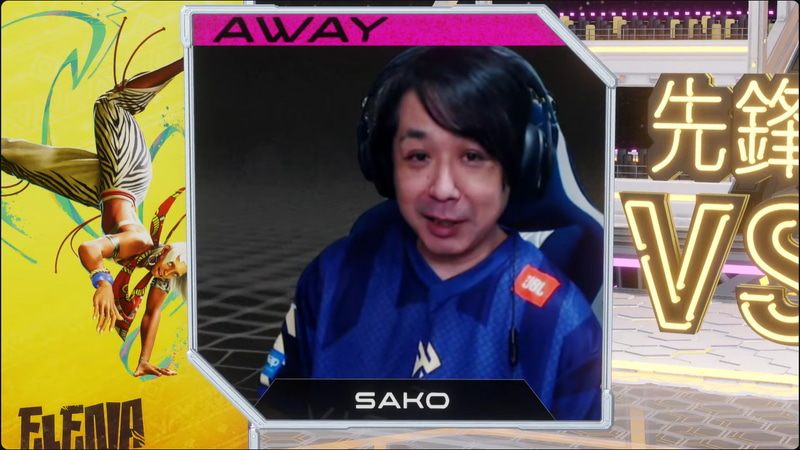 先鋒戦の試合前インタビューで思わずカプコンに「ヴァイパーなんてあまりにもおもろいキャラを……」とモノ申してしまうsako。来週の第7節ではついにsakoヴァイパーの登場があるのか？
