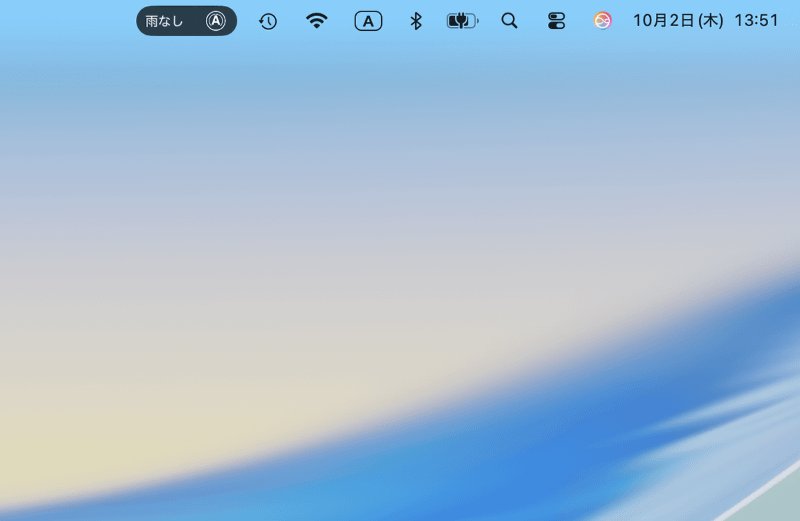 MacのメニューバーにiPhoneのアプリからの情報が表示されます。クリックすればライブアクティビティの詳細を確認できます
