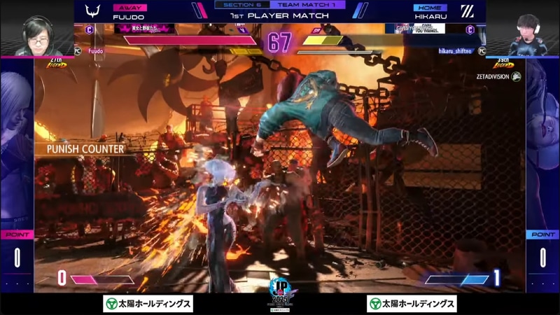 先鋒戦はひかるのA.K.I.とふ～どのエドの1戦。ひかるのふ～ど対策が各所で見られたが、ふ～どの対応が早く、ここはふ～どが2-1で逆転勝利を決めた