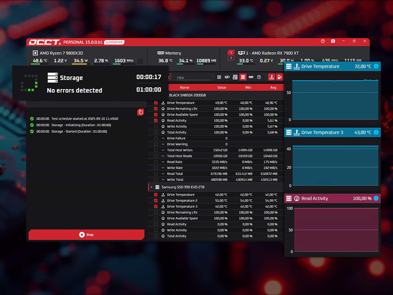 ストレージベンチマーク機能