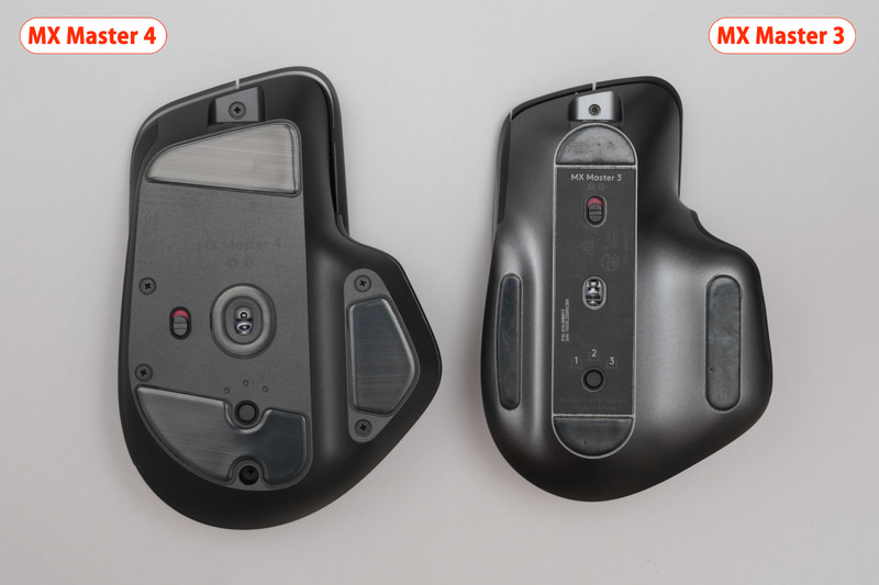 MX Master 4のソールは大型化されている