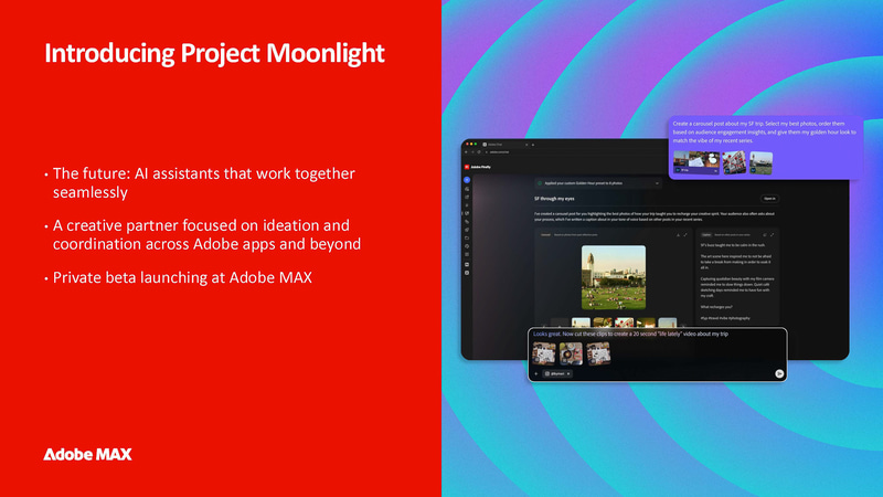 Project Moonlightではクリエイターの好みなどもAIが理解し、それを元にコンテンツ生成などの作業をAIが代理実行してくれる