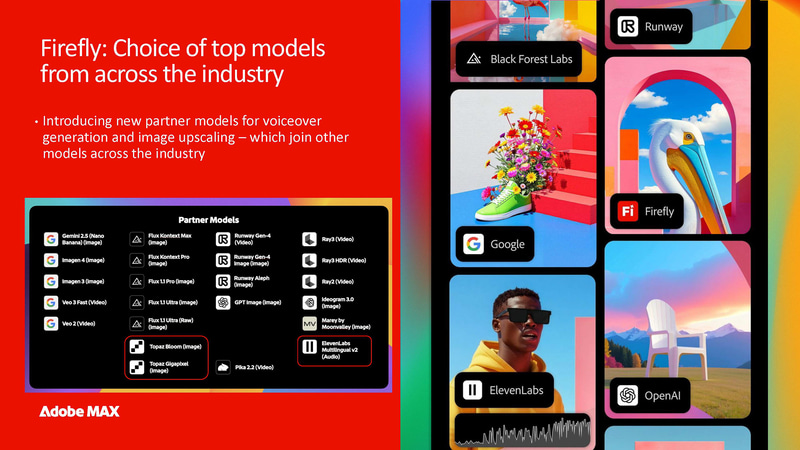 パートナーモデルにも新しいモデルが追加されている。パートナーモデルを利用しても商用利用可能というFirefly最大の特徴は維持される