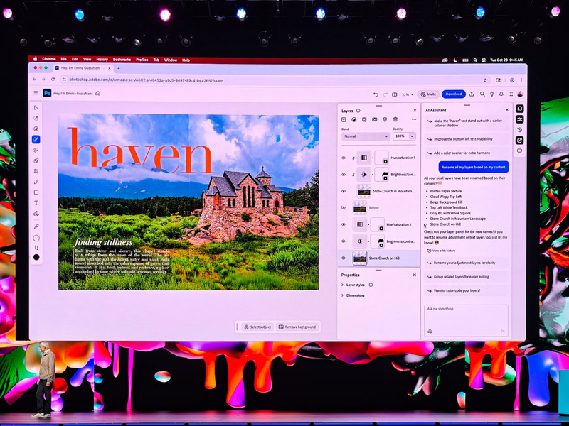 Photoshopのエージェント型AI、プロンプトでPhotoshopに編集のしかたなどを教えてもらえることができる