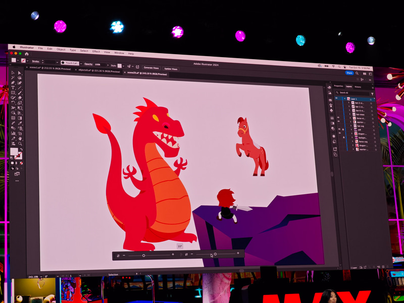 2024年のAdobe MAX SneaksでデモされたProject Turntable、今年のMAX合わせで公開されたベータ版のIllustratorに搭載