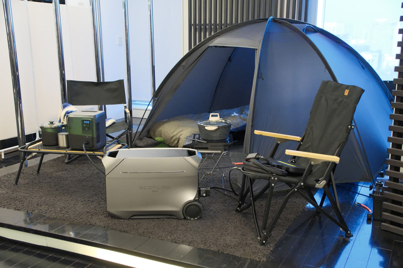 キャンプを想定した展示も行なわれていた