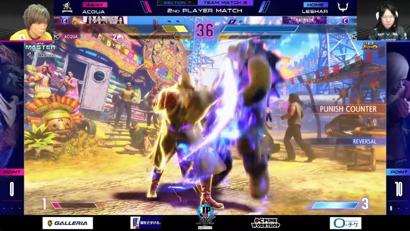 中堅戦の試合はACQUAのブランカをLeSharのエドがきっちり抑えて2-1勝利