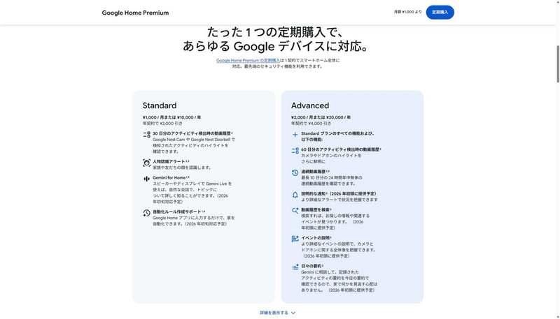 Google Home Premiumの概要