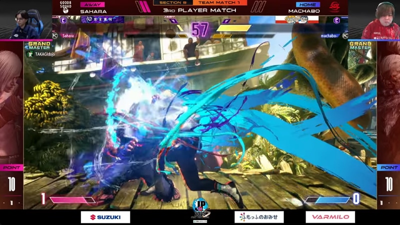 大将戦はさはらのエドとまちゃぼーの豪鬼の1戦で、さはらのエドがまちゃぼー豪鬼を3-0ストレートで抑え込む結果となった