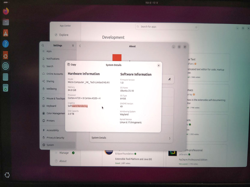 Ubuntu 25.10なら新しいLinuxカーネル6.17となるためRTL8127が使えるが、GPUドライバとオーディオドライバがない
